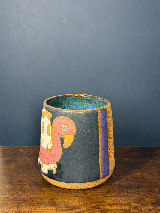 Ghost on flamingo floaty 1